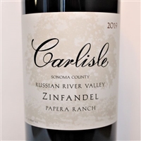 750ml bottle 2019 Carlisle Zinfandel Papera Ranch Vineyard of Russian River Valley in Sonoma County California