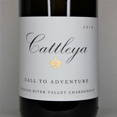 750ml bottle of 2018 Cattleya Chardonnay Call to Adventure from the Russian River Valley AVA of Sonoma County California