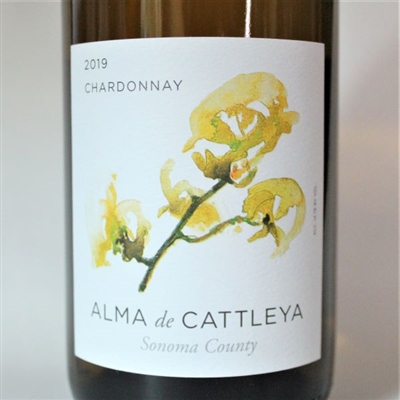 750ml bottle of 2019 Alma de Cattleya Chardonnay from Sonoma County California