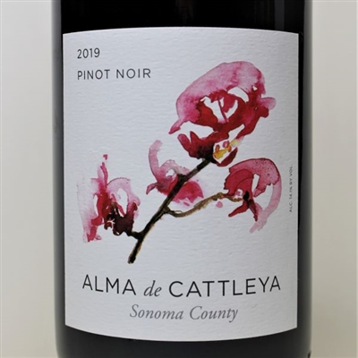 750ml bottle of 2019 Alma de Cattleya Pinot Noir from Sonoma County California