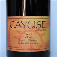 750ml bottle of 2015 Cayuse Armada Vineyard Syrah from the Walla Walla Valley of Washington State
