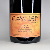 750ml bottle of 2018 Cayuse Cailloux Vineyard Syrah from the Walla Walla Valley of Washington State