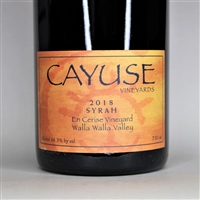 750ml bottle of 2018 Cayuse En Cerise Vineyard Syrah from the Walla Walla Valley of Washington State