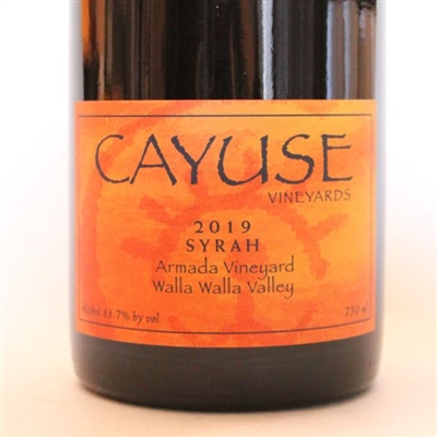 750ml bottle of 2019 Cayuse Armada Vineyard Syrah from the Walla Walla Valley of Washington State