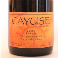 750ml bottle of 2020 Cayuse En Cerise Vineyard Syrah from the Walla Walla Valley of Washington State