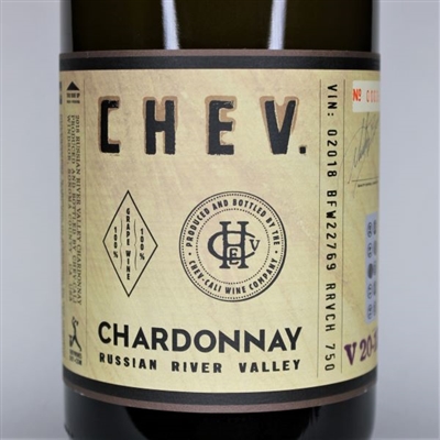 750ml bottle of 2018 Chev Chardonnay Russian River Valley Sonoma California