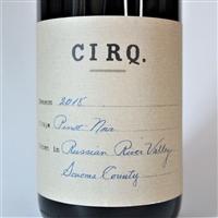 750ml bottle of 2018 CIRQ Pinot Noir from the Russian River Valley of Sonoma County California