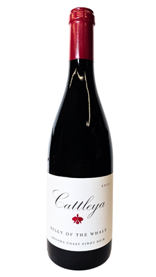 750ml bottle of 2022 Cattleya Pinot Noir Belly of the Whale from the Sun Chase Vineyard on the Sonoma Coast of California USA