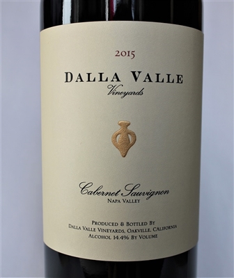 750ml bottle of 2015 Dalla Valle Estate Cabernet Sauvignon from the Oakville AVA of Napa Valley California