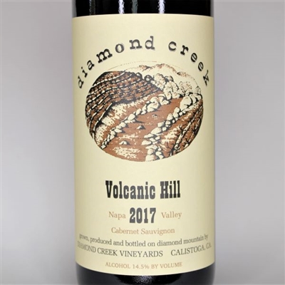 750ml bottle of 2017 Diamond Creek Vineyards Volcanic Hill Cabernet Sauvignon from the Diamond Mountain AVA of Napa Valley California