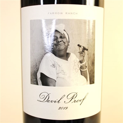 750ml bottle of 2019 Devil Proof Malbec from the Farrow Ranch in Alexander Valley of Sonoma County California