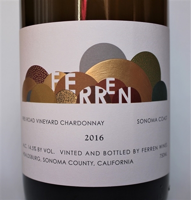 750ml bottle of 2016 Ferren Frei Road Vineyard Chardonnay from the Russian River Valley of Sonoma California