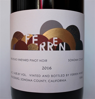 750ml bottle of 2016 Ferren Frei Road Vineyard Pinot Noir from the Russian River Valley of Sonoma California