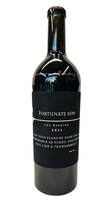 750ml bottle of 2021 Fortunate Son The Warrior from the Napa Valley of California