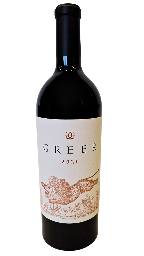750ml bottle of 2021 Greer Cabernet Sauvignon from Rutherford Napa Valley California USA