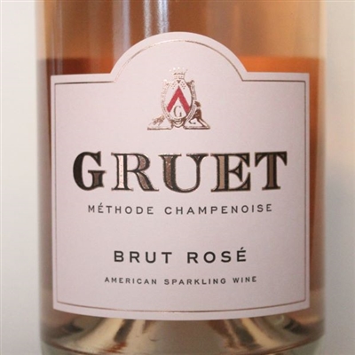 750ml bottle of NV Gruet Brut RosÃ© an American sparkling wine made in the Methode Champenoise