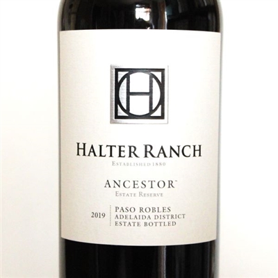 750 ml bottle of Halter Ranch Ancestor Estate Reserve 2019 Red Wine Blend from Paso Robles California