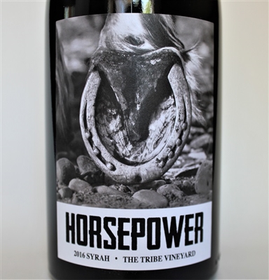 750ml bottle of 2016 Horsepower Syrah from The Tribe Vineyard in Walla Walla Valley of Washington State