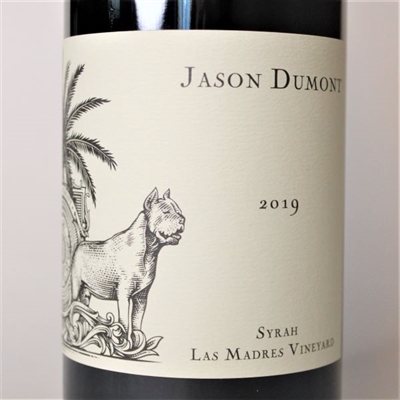 750ml bottle of 2019 Jason Dumont Syrah from the Las Madres Vineyard in the Carneros AVA of Sonoma County California USA