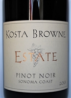 750ml bottle of 2013 Kosta Browne Estate Pinot Noir from the Sonoma Coast and Russian River Valley of Sonoma County California