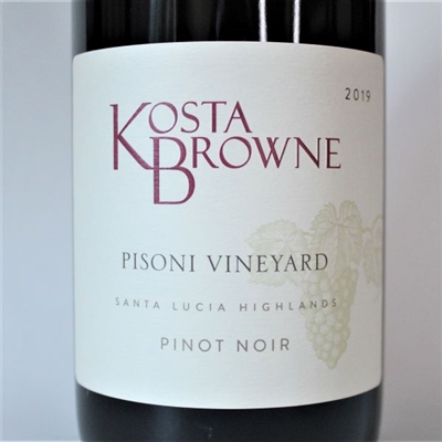 750 ml bottle of Kosta Browne Pinot Noir from the Pisoni Vineyard in the Santa Lucia Highlands AVA of Monterey County California