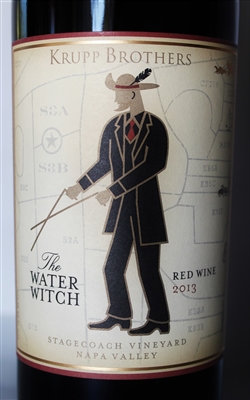 750ml bottle of 2013 vintage Krupp Brothers winery Water Witch red blend from Napa Valley California USA