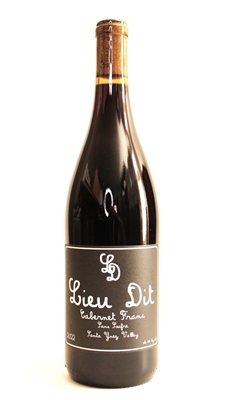 750ml bottle of 2022 Lieu Dit Cabernet Franc Sans Sourfre red wine from the Santa Ynez Valley of California