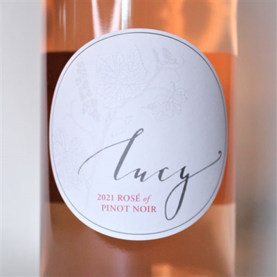750ml bottle of Lucy Rose of Pinot Noir by Pisoni Family Wines from the Santa Lucia Highlands of Monterey County California