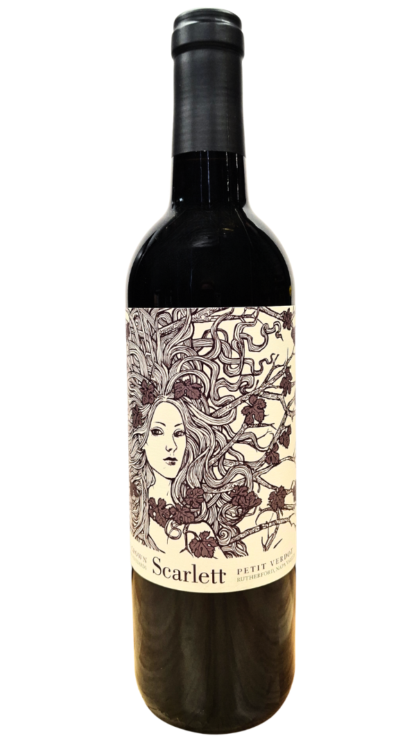 750ml bottle of 2022 Scarlett Petit Verdot by McGah Family Vineyards in Rutherford Napa Valley California