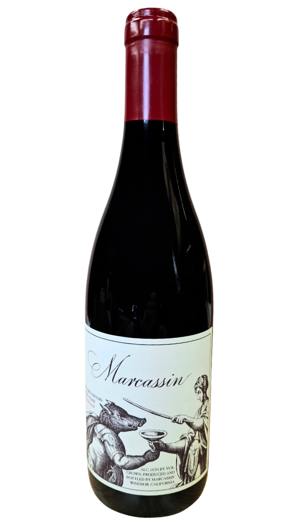750 ml bottle of Marcassin Estate Pinot Noir 2021 from the Marcassin Vineyard on the Sonoma Coast of California white wine
