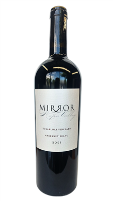750ml bottle of 2021 Mirror Cabernet Fran from the Sugarloaf Vineyard  of Napa Valley California USA
