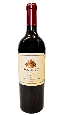 750ml bottle of 2016 Morlet Mon Chevalier Cabernet Sauvignon red blend from the Knights Valley AVA of Sonoma County California
