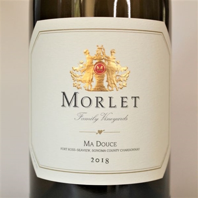 750ml bottle of 2018 Morlet Ma Douce Chardonnay from the Fort Ross-Seaview AVA of Sonoma County California