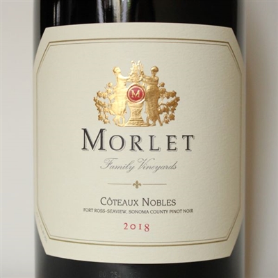 750ml bottle of 2018 Morlet Coteaux Nobles Pinot Noir from the Fort Ross-Seaview AVA of Sonoma County California