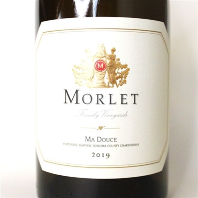 750ml bottle of 2019 Morlet Ma Douce Chardonnay from the Fort Ross-Seaview AVA of Sonoma County California