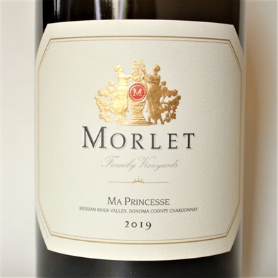 750ml bottle of 2019 Morlet Ma Princesse Chardonnay from the Russian River Valley AVA of Sonoma County California