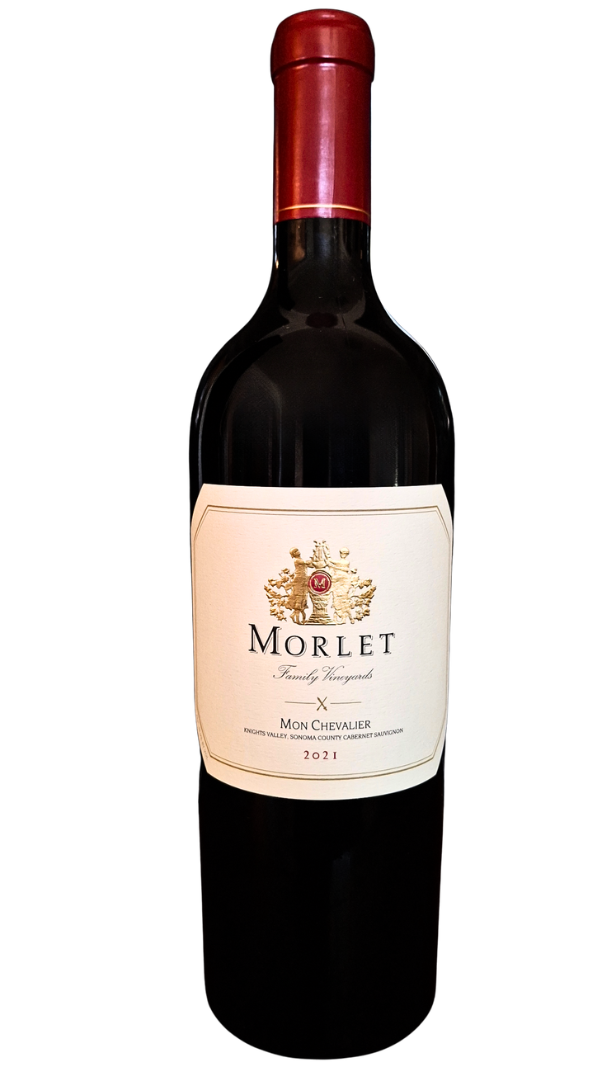 750ml bottle of 2021 Morlet Mon Chevalier Cabernet Sauvignon red blend from the Knights Valley AVA of Sonoma County California