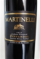 750ml bottle of 2010 Martinelli Jackass Vineyard Zinfandel red wine from Sonoma California