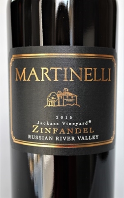 750ml bottle of 2015 Martinelli Jackass Vineyard Zinfandel red wine from Sonoma California