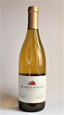 750 ml bottle of Martinelli Family Chardonnay white wine from the Three Sisters Vineyard on the Sonoma Coast of Sonoma County California