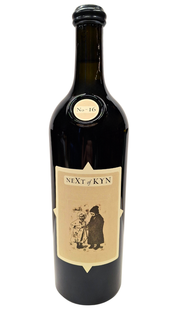 750ml bottle of 2022 Next of Kyn No. 16 Cumulus Vineyard by Sine Qua Non winemaker Manfred Krankl of Santa Barbara County California