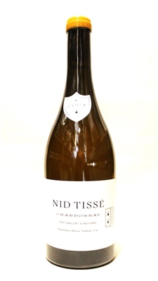 750 ml bottle of 2021 vintage Nid Tisse Chardonnay from the Bacigalupi Vineyard in the Russian River Valley of Sonoma County California