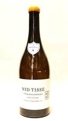750 ml bottle of 2021 vintage Nid Tisse Chardonnay from the Hyde Vineyard in Carneros Napa Valley California