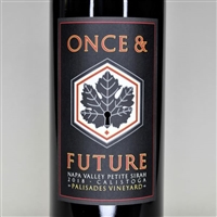 750ml bottle of 2018 Once and Future Palisades Vineyard Petite Sirah from the Calistoga AVA of Napa Valley California