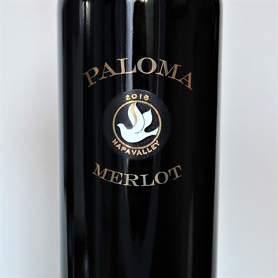 750ml bottle of 2016 Paloma Vineyards Merlot from the Spring Mountain District of Napa Valley California