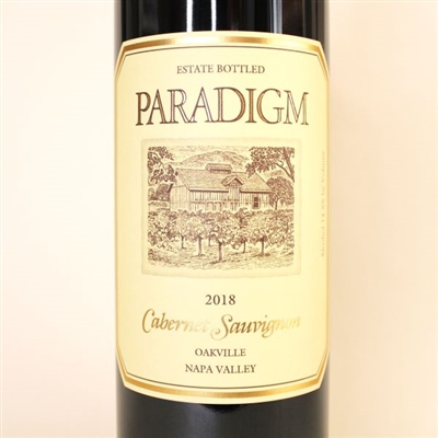 750ml bottle of 2018 Paradigm Cabernet Sauvignon from the Oakville AVA of Napa Valley California