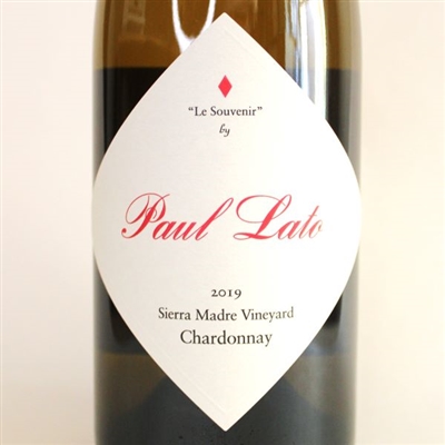 750ml bottle of 2019 Paul Lato Le Souvenir Chardonnay from the Sierra Madre Vineyard in the Santa Maria Valley AVA of Santa Barbara County California
