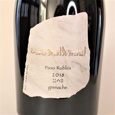 750ml bottle of 2018 vintage Pharaoh Moans Grenache from Paso Robles California