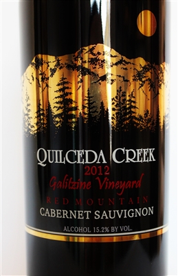 750 ml bottle of 2012 Quilceda Creek Galitzine Vineyard Cabernet Sauvignon from the Red Mountain AVA of Washington State