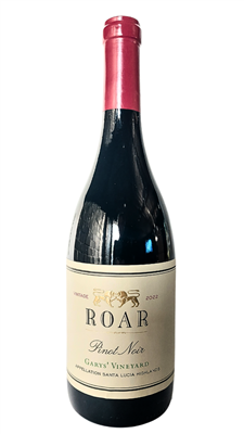 750ml bottle of 2021 Roar Wines Pinot Noir from the Rosella's Vineyard of the Santa Lucia Highlands AVA in Monterey County California